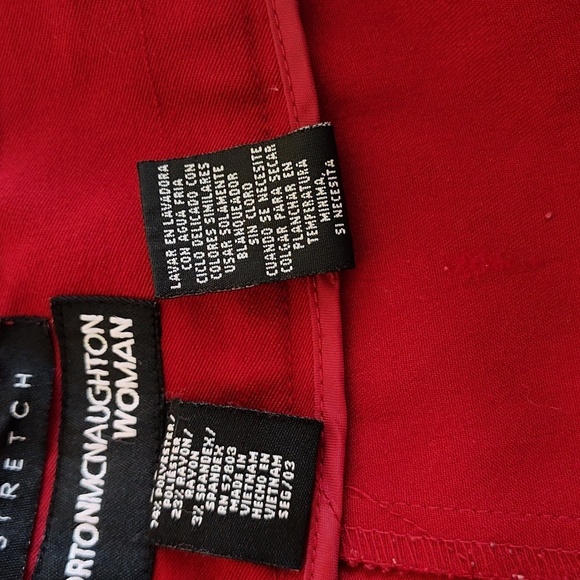 Norton McNaughton Wide Leg Dress Pants Size 20W Burgundy Wine Red Trousers - Picture 11 of 14